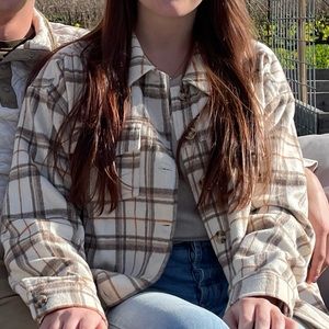 LA Hearts Plaid Shacket